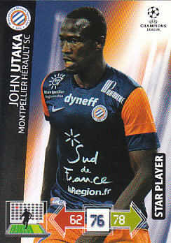 John Utaka Montpellier HSC 2012/13 Panini Adrenalyn XL CL #171